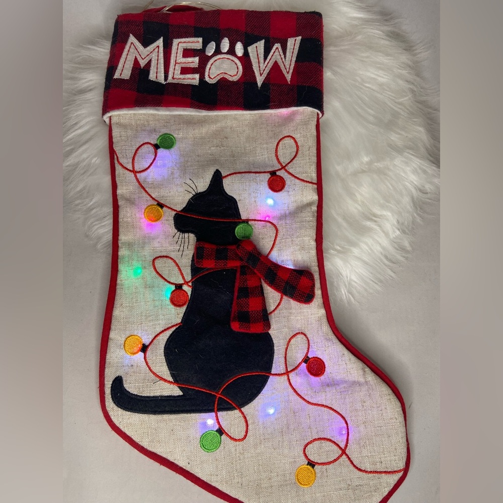 Light up Cat Stocking